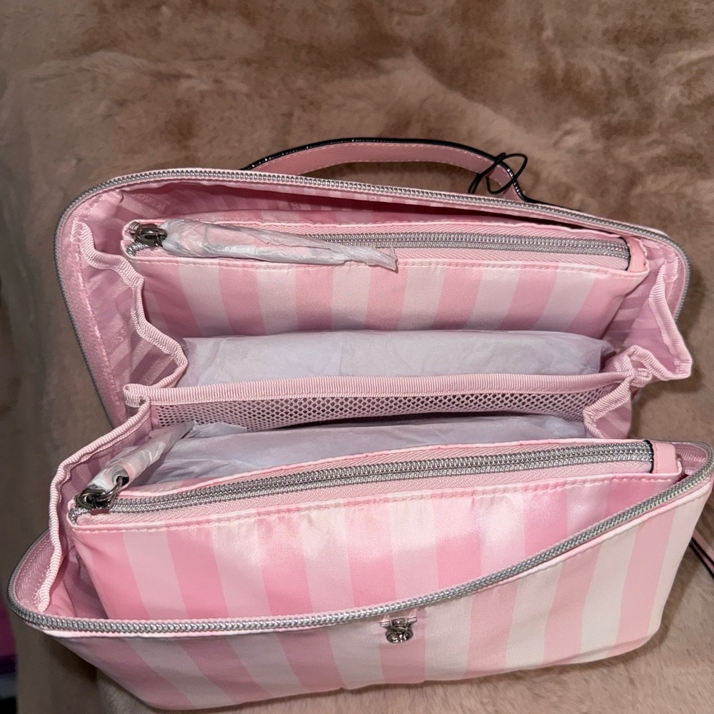 Victoria's Secret Pink and White Striped Cosmetic Bag - Picture 6 of 8